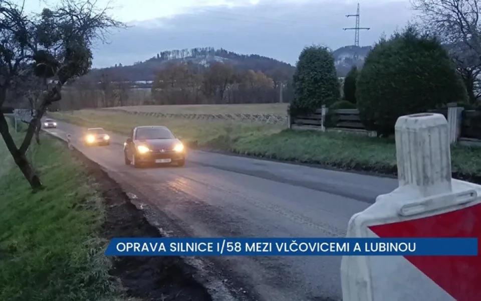 ŘSD opravuje I/58 mezi Vlčovicemi a Lubinou, projíždějte opatrně
