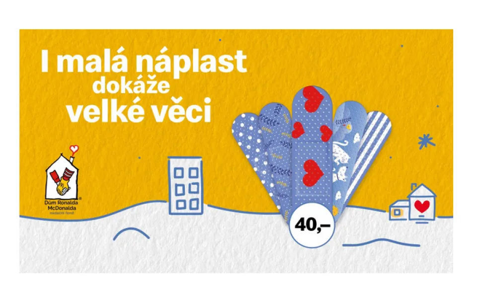 Koupí náplastí mohou zákazníci McDonald’s opět pomoci rodinám s nemocnými dětmi