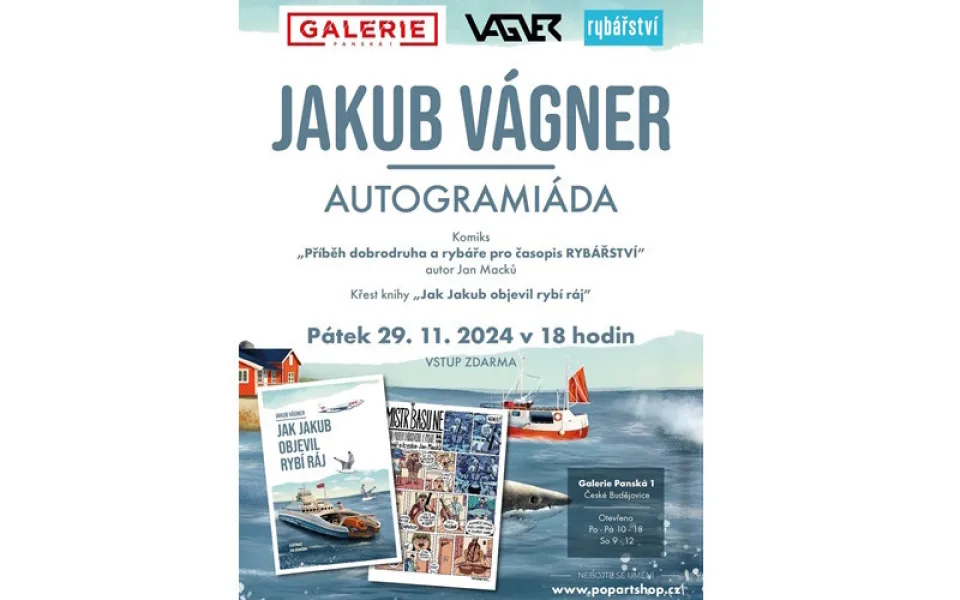 Jakub Vágner představí svou novou dětskou knihu