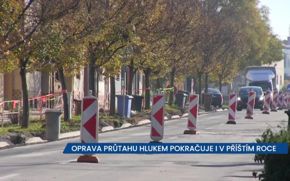 Oprava průtahu městem Hluk bude pokračovat i v příštím roce