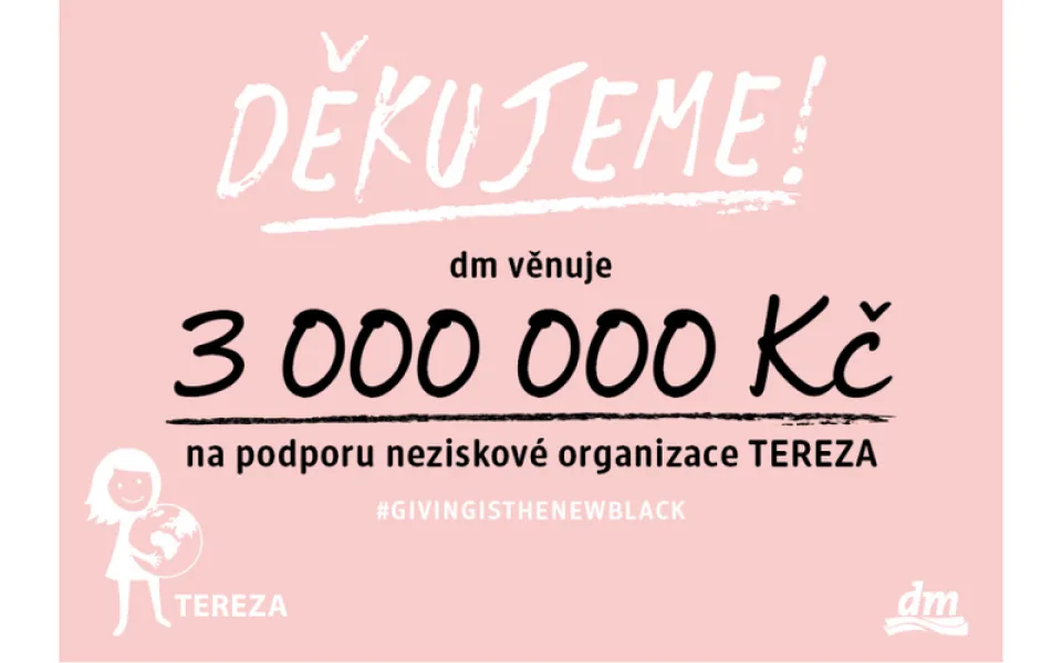 Společnost dm spolu se svými zákazníky opět pomáhá: 3 miliony Kč na klimatické vzdělávání žáků středních škol a 39,76 tuny zboží lidem v nouzi