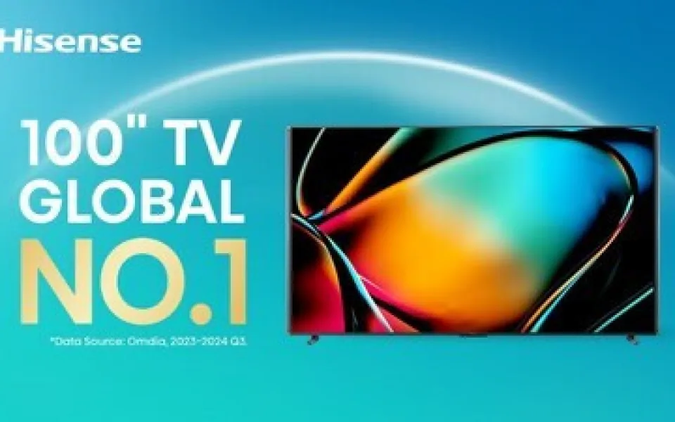 Společnost Hisense si zajistila první místo v celosvětových dodávkách stopalcových televizorů
