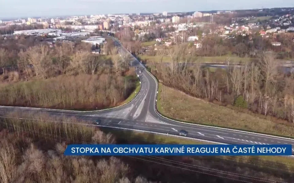 Při vjezdu na obchvat Karviné je změna, nově řidiče zastaví značka STOP