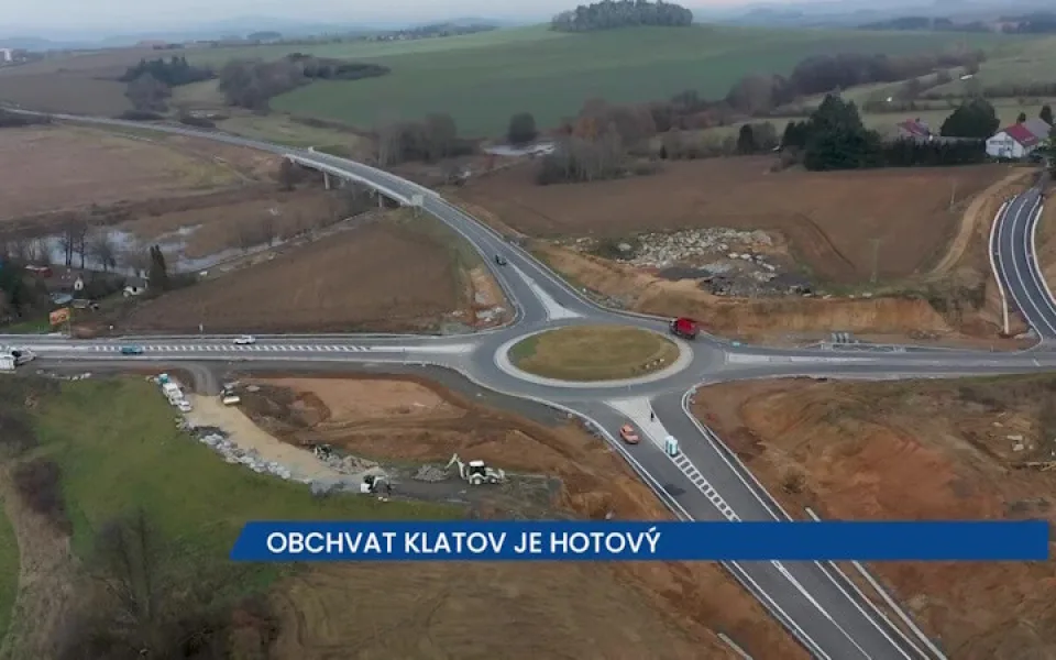 Obchvat Klatov je hotový, výrazně ulehčí městu od tranzitní dopravy