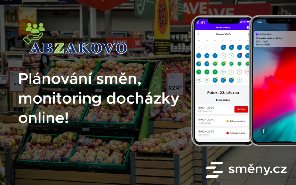 Společnosti ABZAKOVO a Směny.cz spojují síly pro efektivnější plánování směn