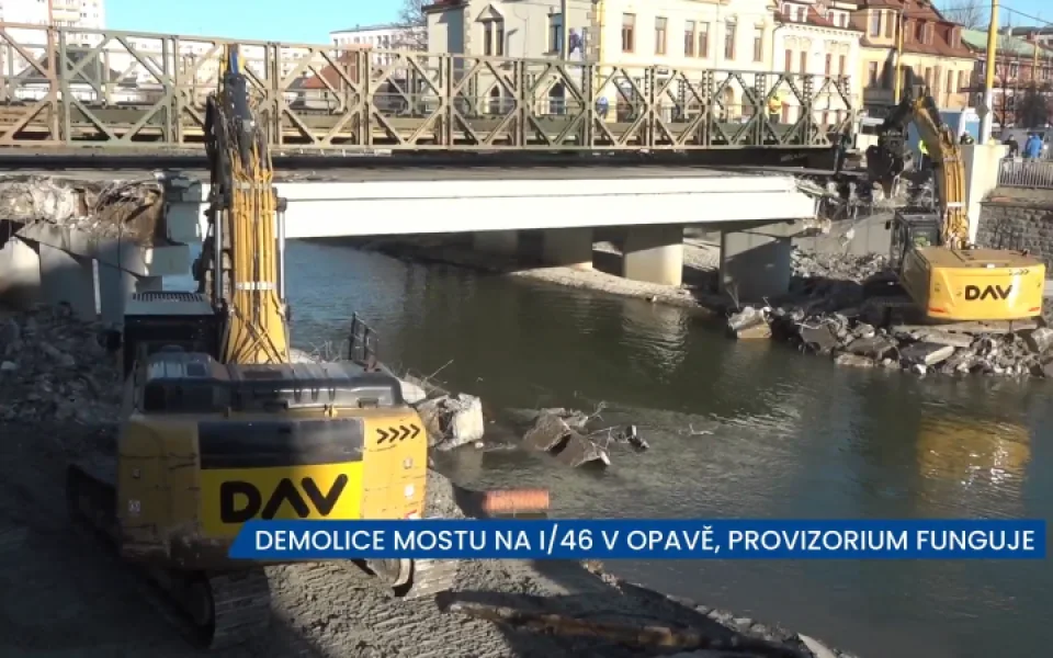 ŘSD nechalo zdemolovat most na Ratibořské v Opavě, provizorium bude fungovat i během stavby nového