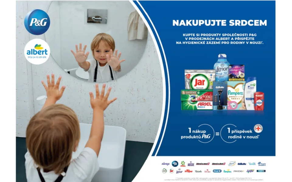 Produkty pro péči o domácnost od Procter &amp; Gamble pomůžou v azylovém domě Českého červeného kříže v Kladně. Procter &amp; Gamble a Albert Česká republika spouští projekt na podporu rodin v nouzi