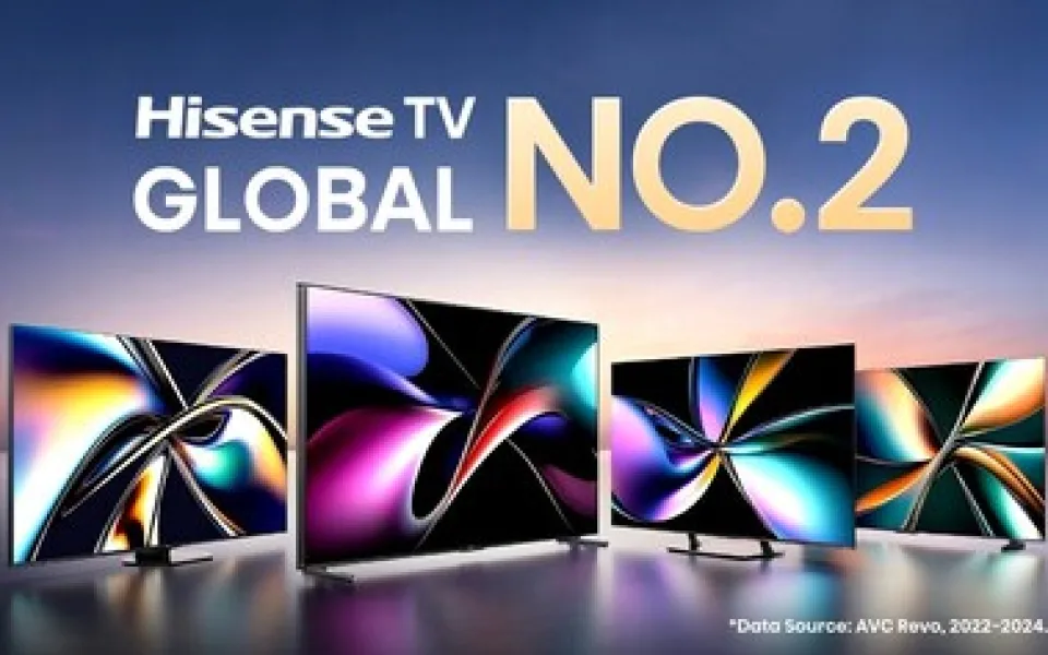 Hisense dosáhla v roce 2024 podílu 14,06 % na dodávkách televizorů, společnost si udržuje druhé místo na světě již tři roky za sebou
