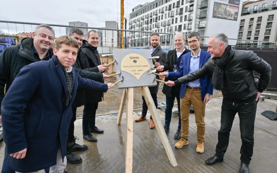 Poklepání základního kamene 2. etapy projektu SO-HO Rezidence
