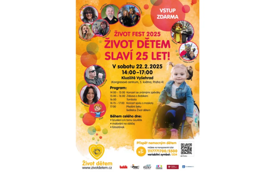 Život dětem slaví 25 let od svého založení