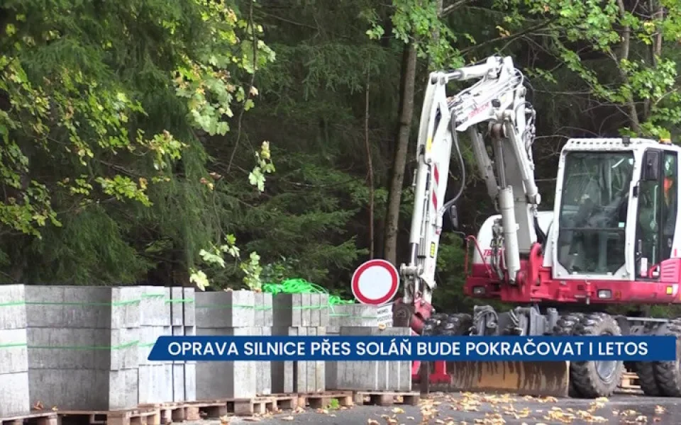 Oprava silnice přes Soláň na Valašsku bude pokračovat i letos, řidiče čekají uzavírky