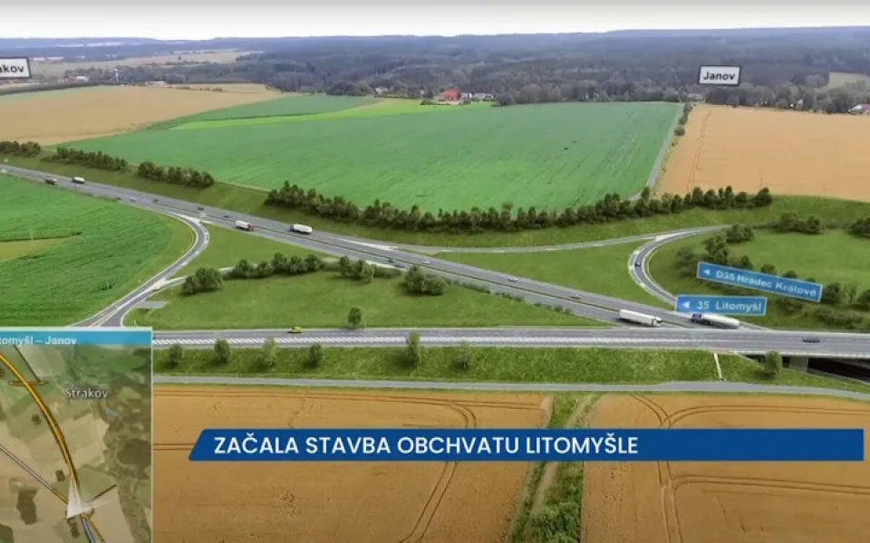 Začala stavba obchvatu Litomyšle, stavba je důležitá jako alternativa pro D1