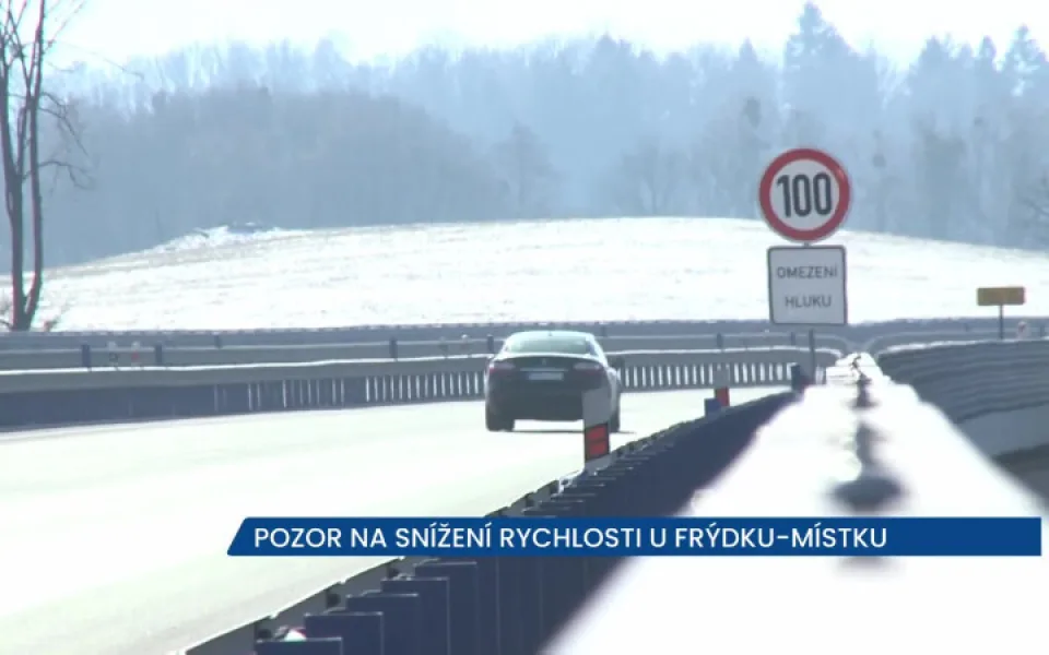 Pozor na snížení rychlosti na dálničním obchvatu Frýdku-Místku
