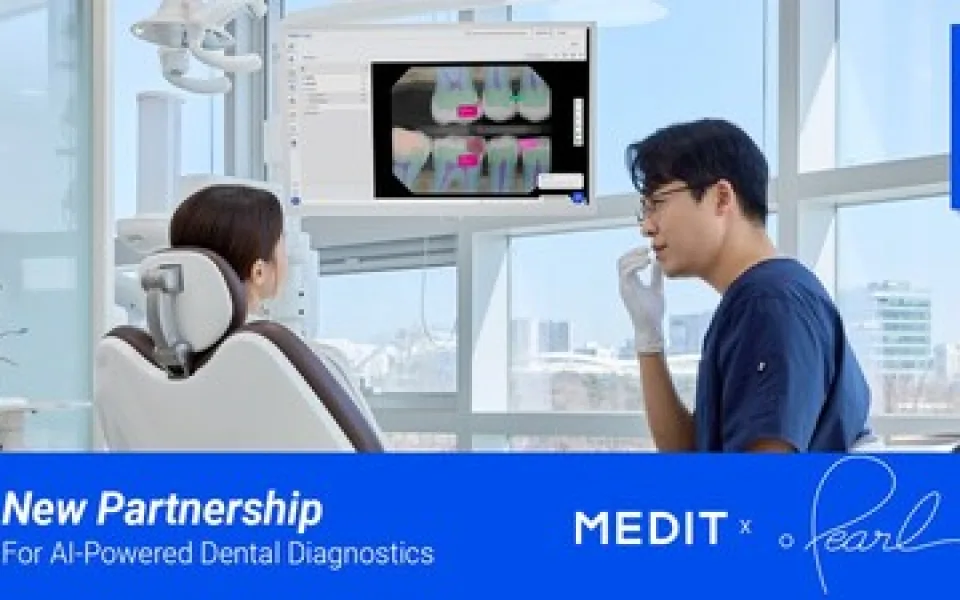 Pearl spolupracuje se společností Medit na vylepšení diagnostiky zubů pomocí AI v rámci intraorálního skenování a softwarové platformy Medit Link