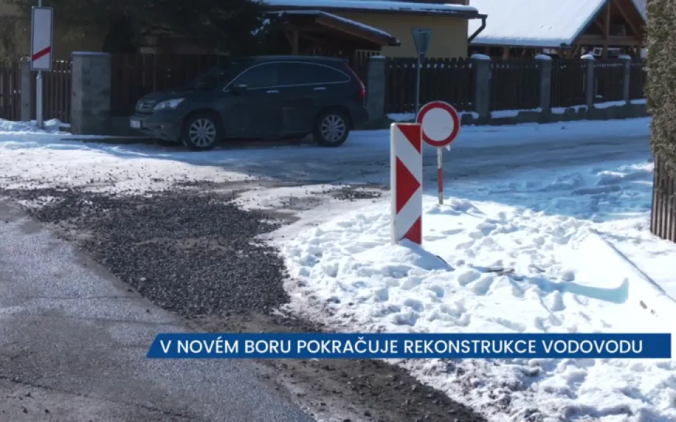 V novoborské Špálově ulici pokračuje rekonstrukce vodovodu