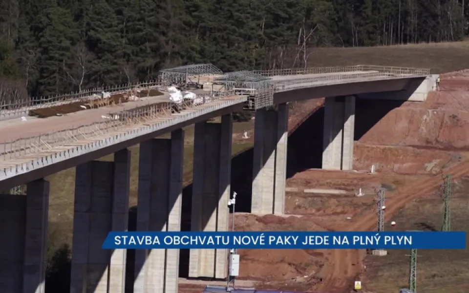 Stavba obchvatu Nové Paky jede na plný plyn