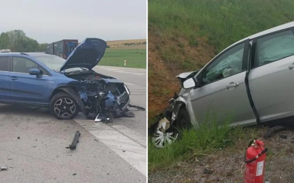 Šestašedesátiletá řidička nedala přednost v jízdě. Škoda je čtvrt milionu. Foto: Se svolením Policie ČR