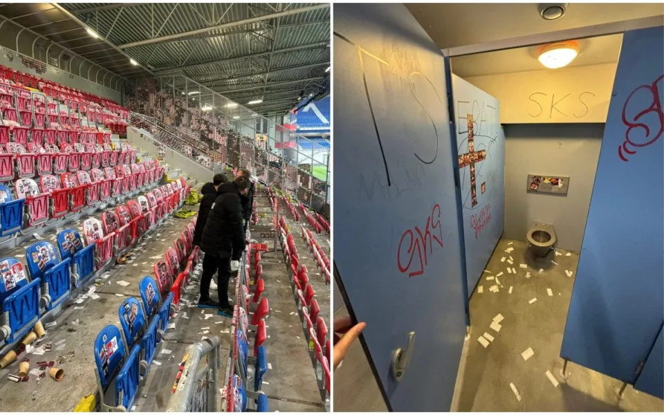 Dva zranění po zápase Viktorky se Slávií, vzduchem létaly i kovové šrouby