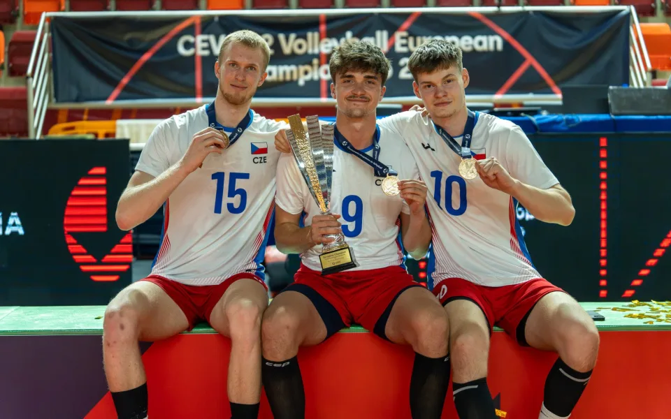 Tři odchovanci Jihostroje slaví evropské zlato s reprezentací U22