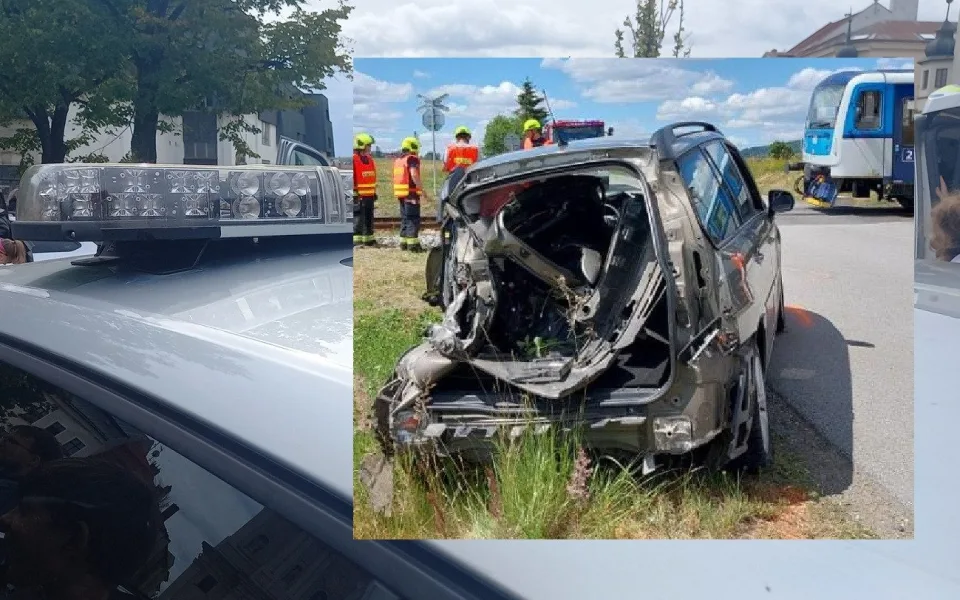 Provoz na železniční trati u Batelova zastavila nehoda na přejezdu