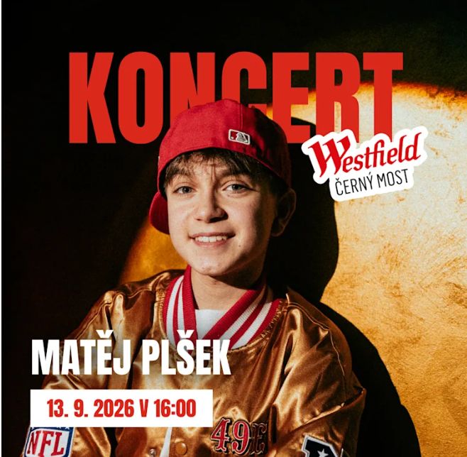 Westfield Černý Most zve na koncert talentované hvězdy Matěje Plška
